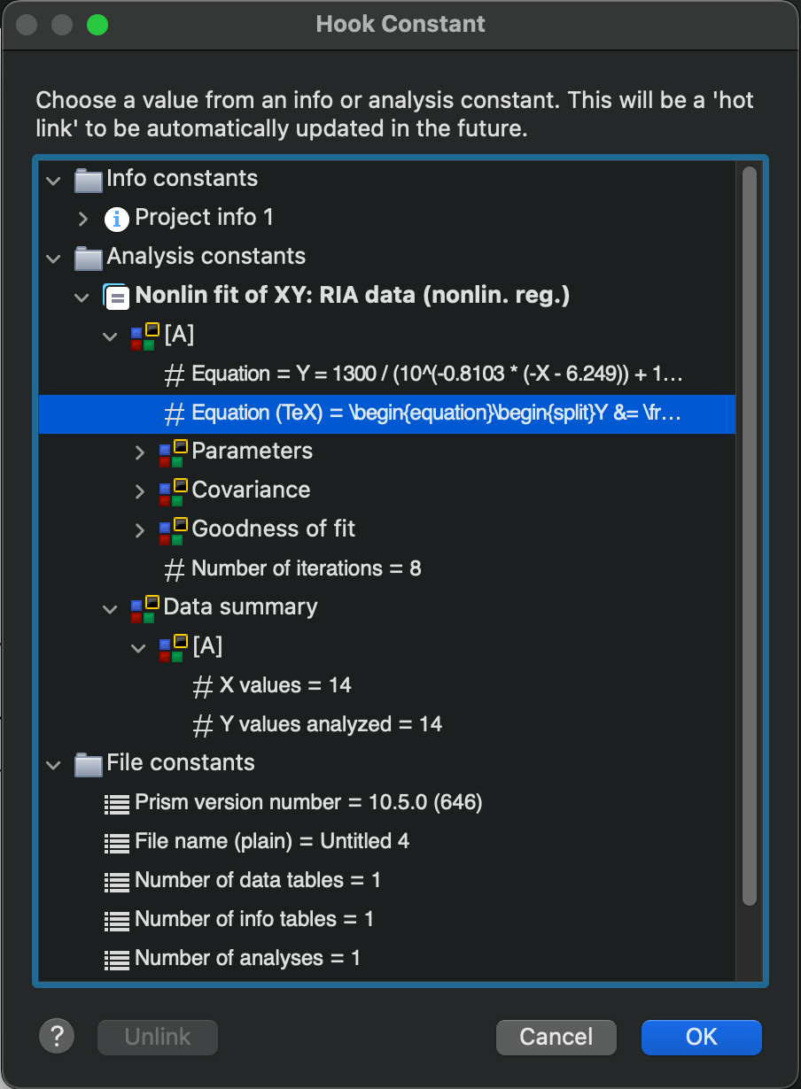 Hook Constant Dialog