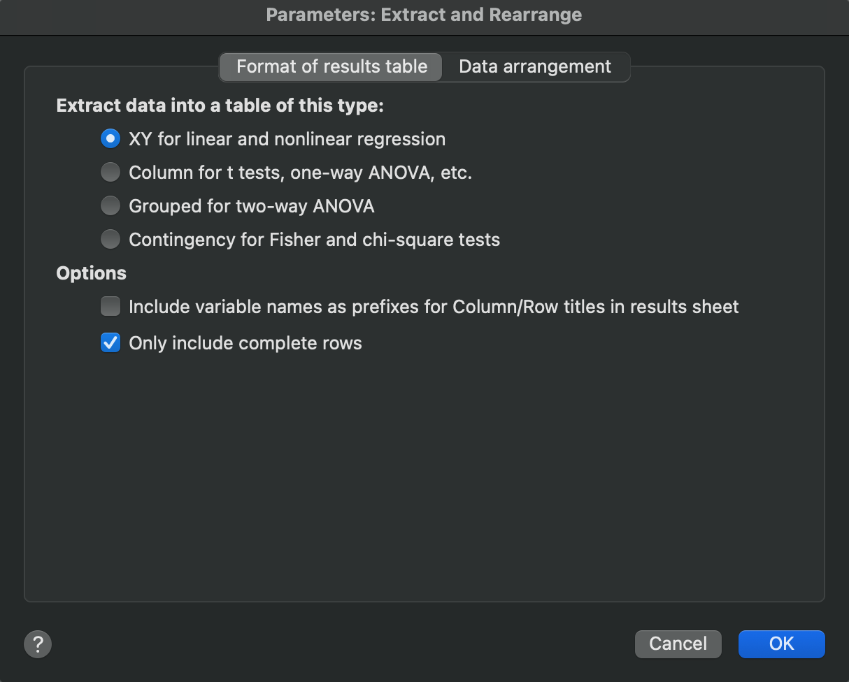Extract and Rearrange - Format Tab